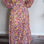 Front Twist Open Floral Maxi Dress