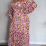 Front Twist Open Floral Maxi Dress