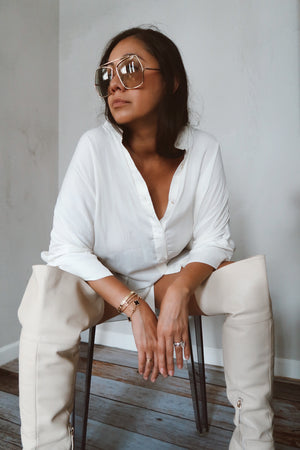 Satin Oversized Luxe Blouse